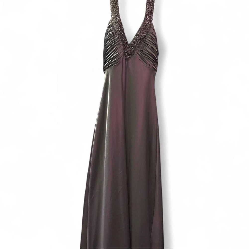 Morgan and Co. Elegant Vintage Silver Evening Gown